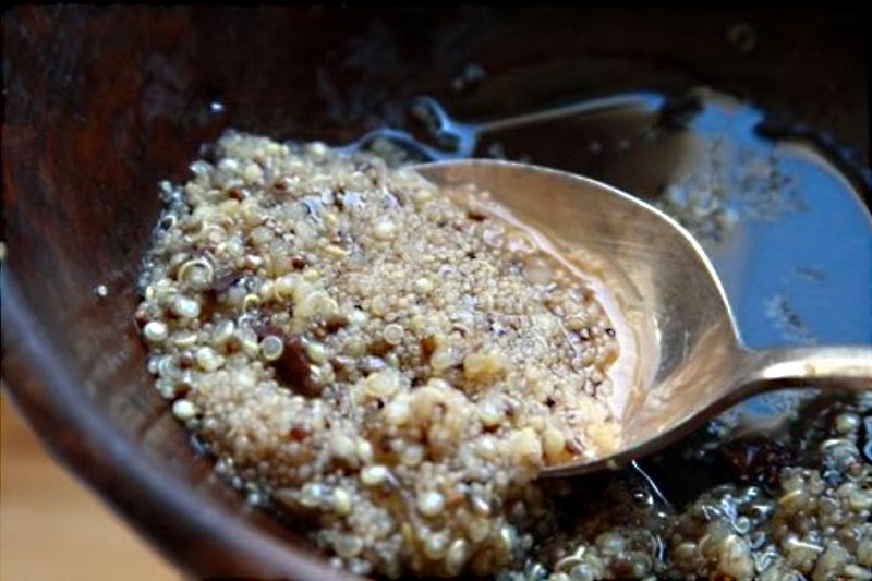 Rancho Gordo Cooking Desserts Recipe for Amaranth quinoa and chia seeds with piloncillo and xoconostle