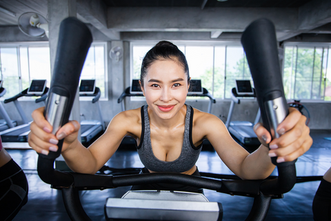 Woman in Spin Class