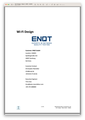 WLAN Design - Report Cover