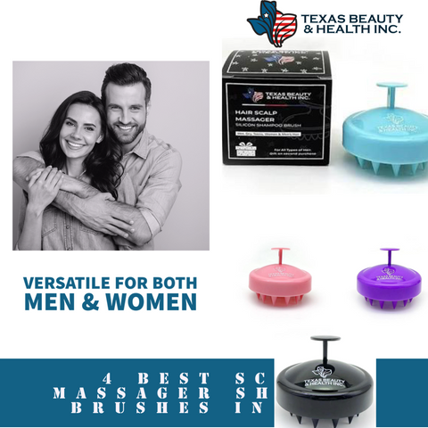 Versatile for Both Women & Men | Scalp Massager Shampoo Brush | Texas Beauty & Health