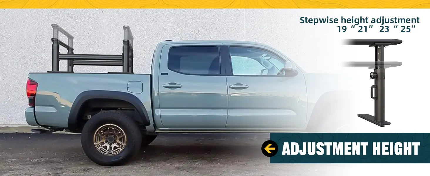 Truck Bed Rack for Toyota Tacoma 2005-2025 & Jeep Gladiator 2019-2025 with Side Bars-6