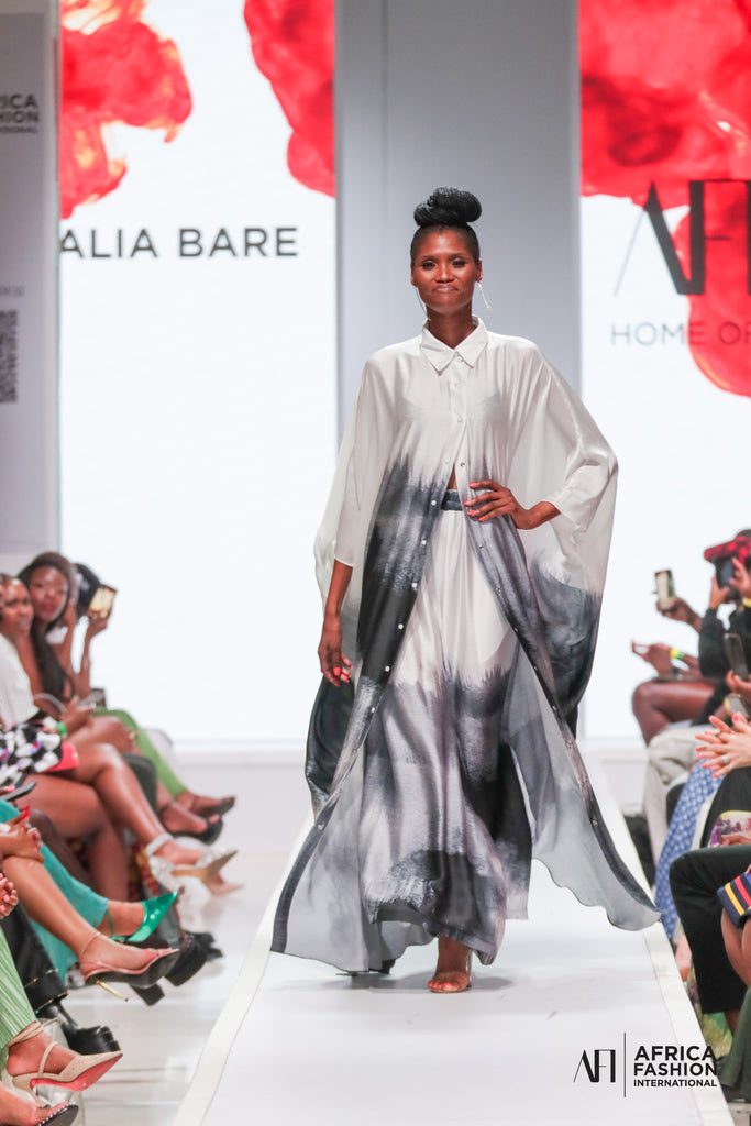 Andiswa Manxiwa in Alia Bare at the House of Nala by AFI Collective fashion show during Joburg Fashion Week