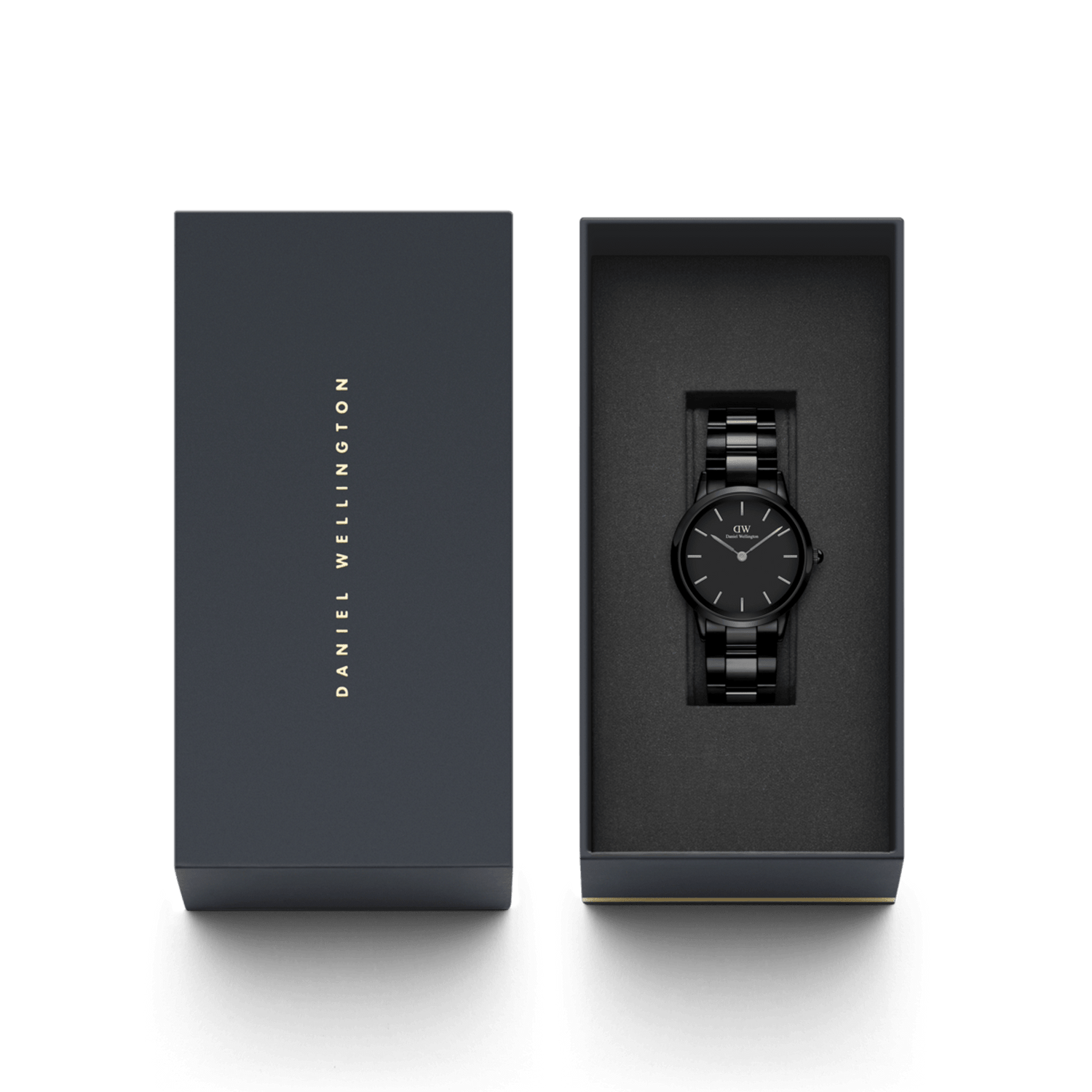 Iconic Link Ceramic - Stylish black ceramic watch 32mm | DW