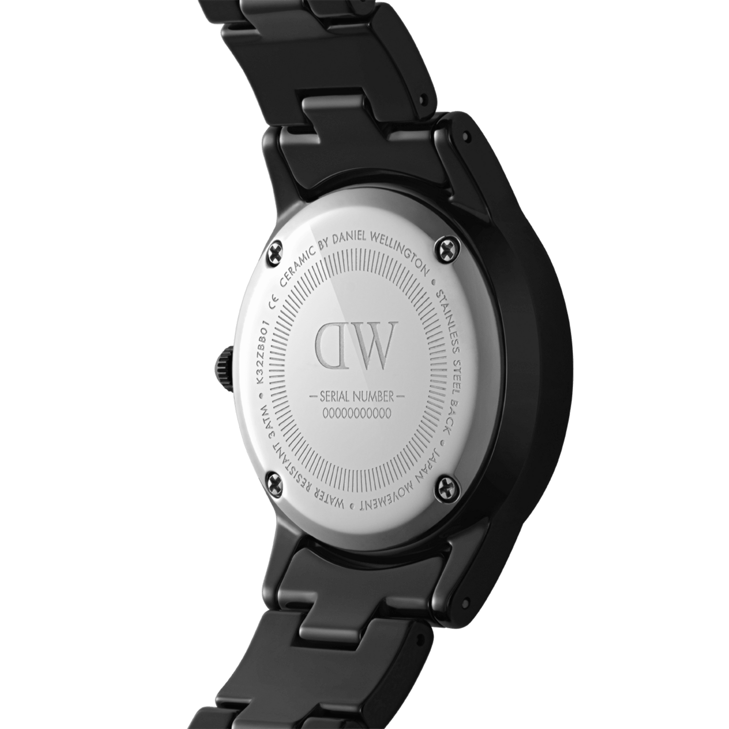 Iconic Link Ceramic - Stylish black ceramic watch 32mm | DW