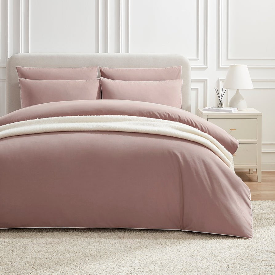 Cambridge Duvet Cover - 200 TC - Cotton - Dusky Rose