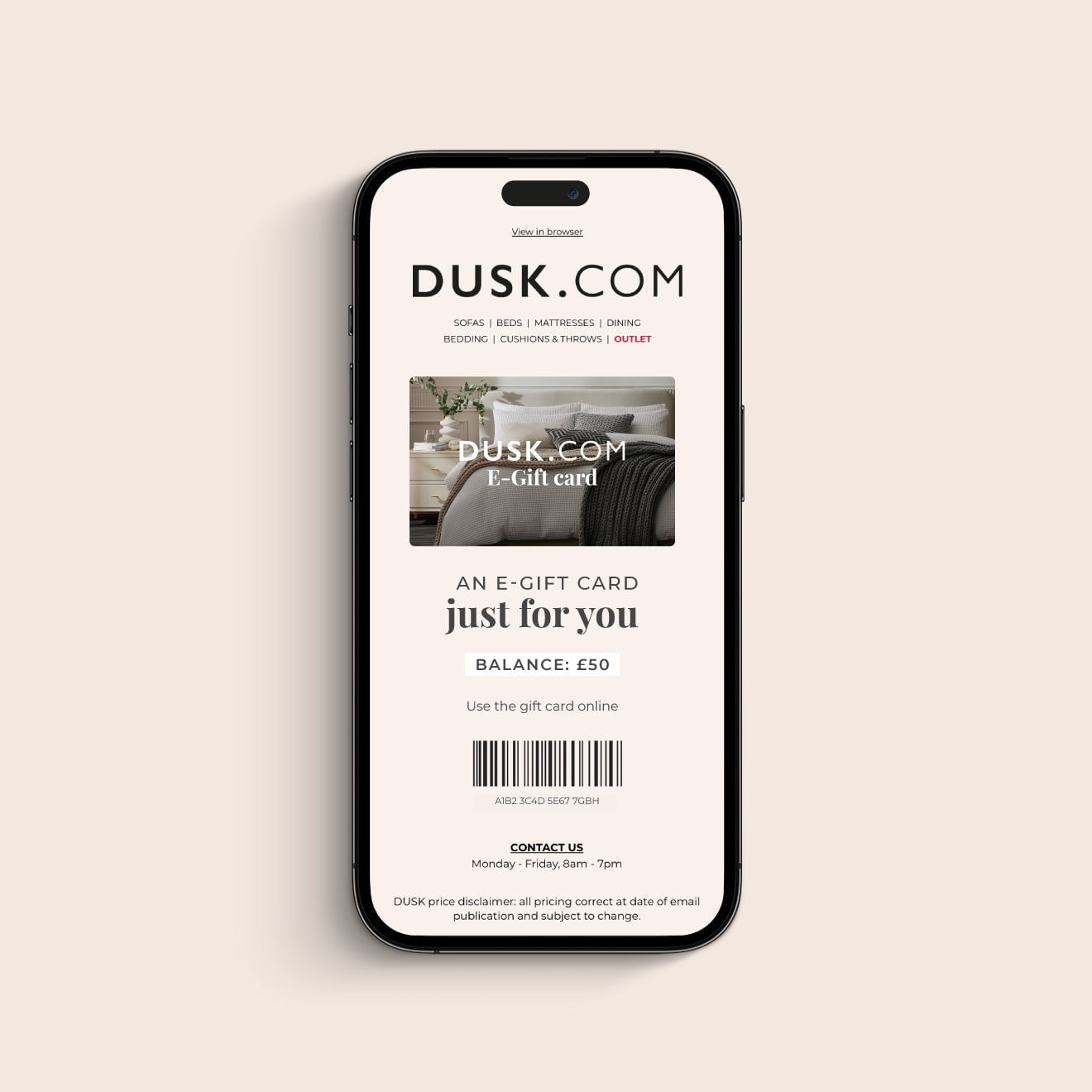 DUSK Gift Card