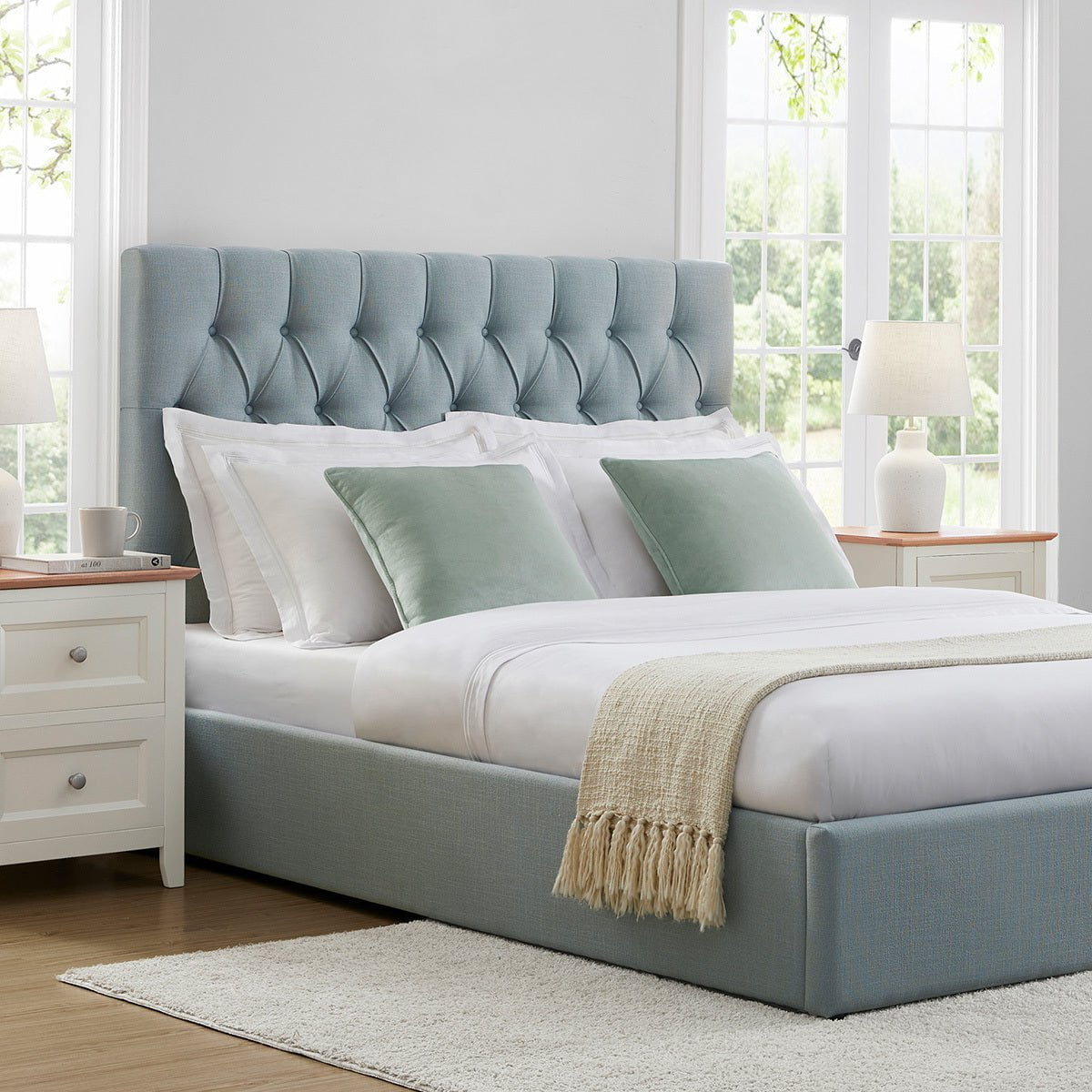 Middleton Ottoman Storage Bed - Duck Egg