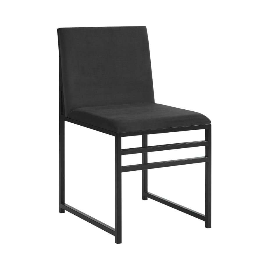 Rae Set of 2 Dining Chairs - Velvet - Charcoal
