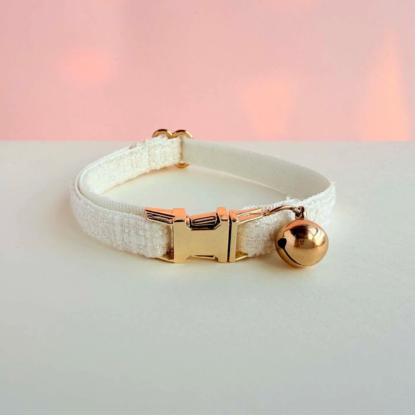 Personalized Tweed Cat Collar with Bell and Pearl Accent Adjustable Safety Kitten Collar - Image 13