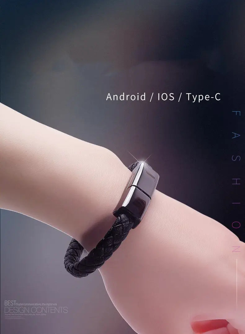 New Bracelet Charger USB Charging Cable Data Charging Cord For IPhone14 13 Max USB C Cable For Phone Micro Cable