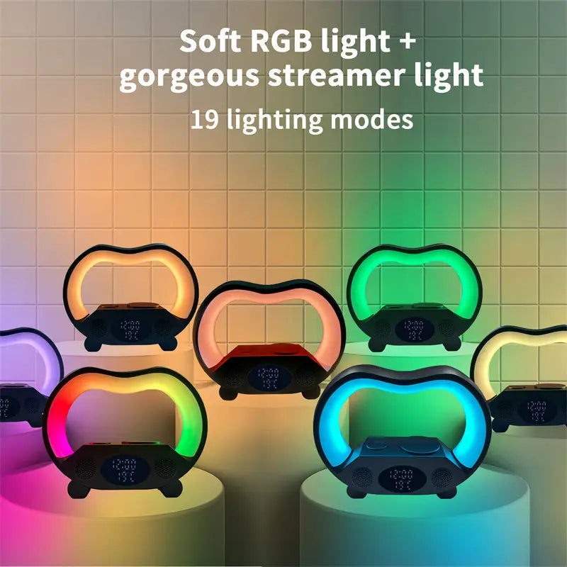 2024 New 6 In 1 Smart Remote Control Bluetooth-compatible Ambience Intelligent LED Table Lamp Multi-function Wireless