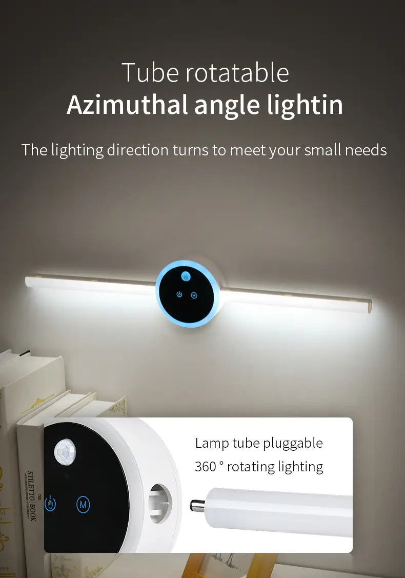 Smart Cabinet Light Clock Timing Sensor Light Removable LED Wardrobe Light Manual Sweep Switch Light