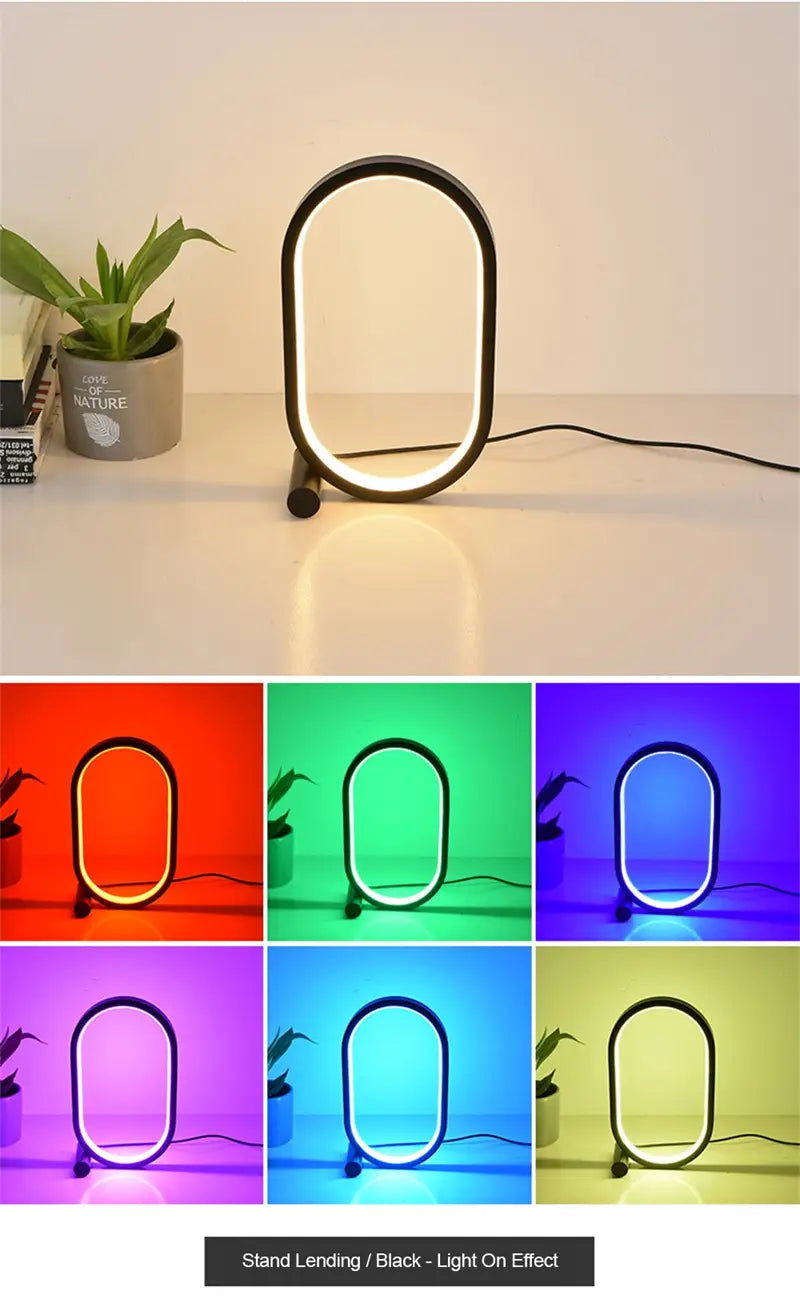 Usb Plug-In Lamp Oval Acrylic Lamp Touch Control Dimmable Modern Simple Creative Night Lamp Bedside Reading Lamp Desk