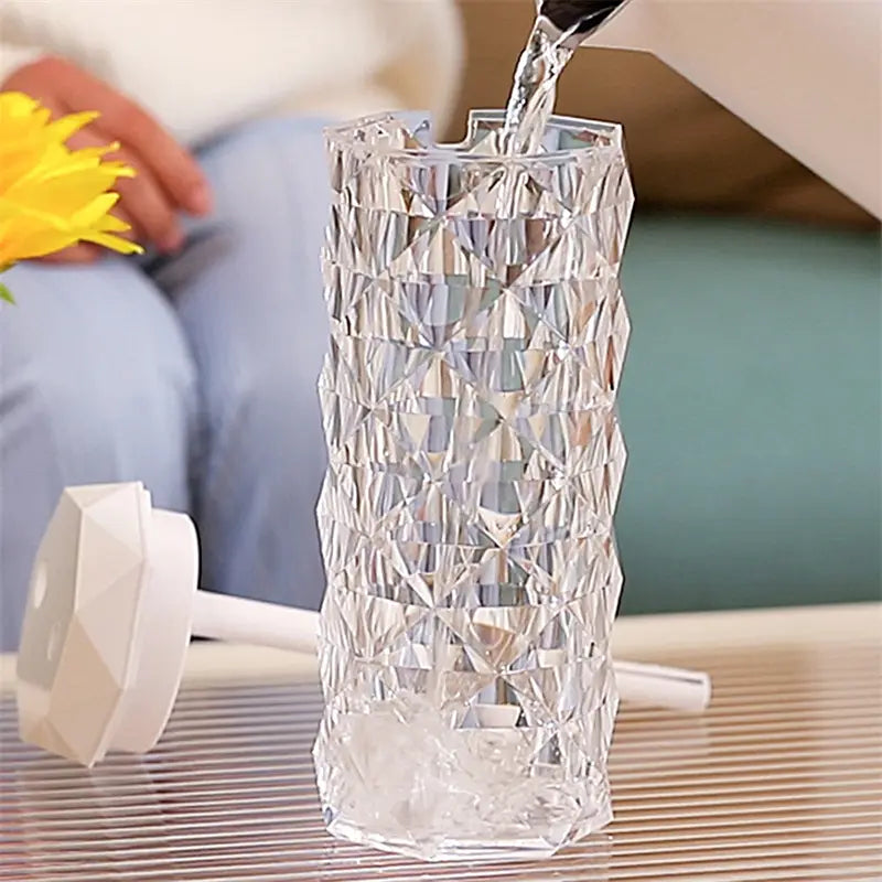 Crystal Lamp Air Humidifier Color Night Light Touch Lamp With Cool Mist Maker Fogger LED Atmosphere Room Decoration