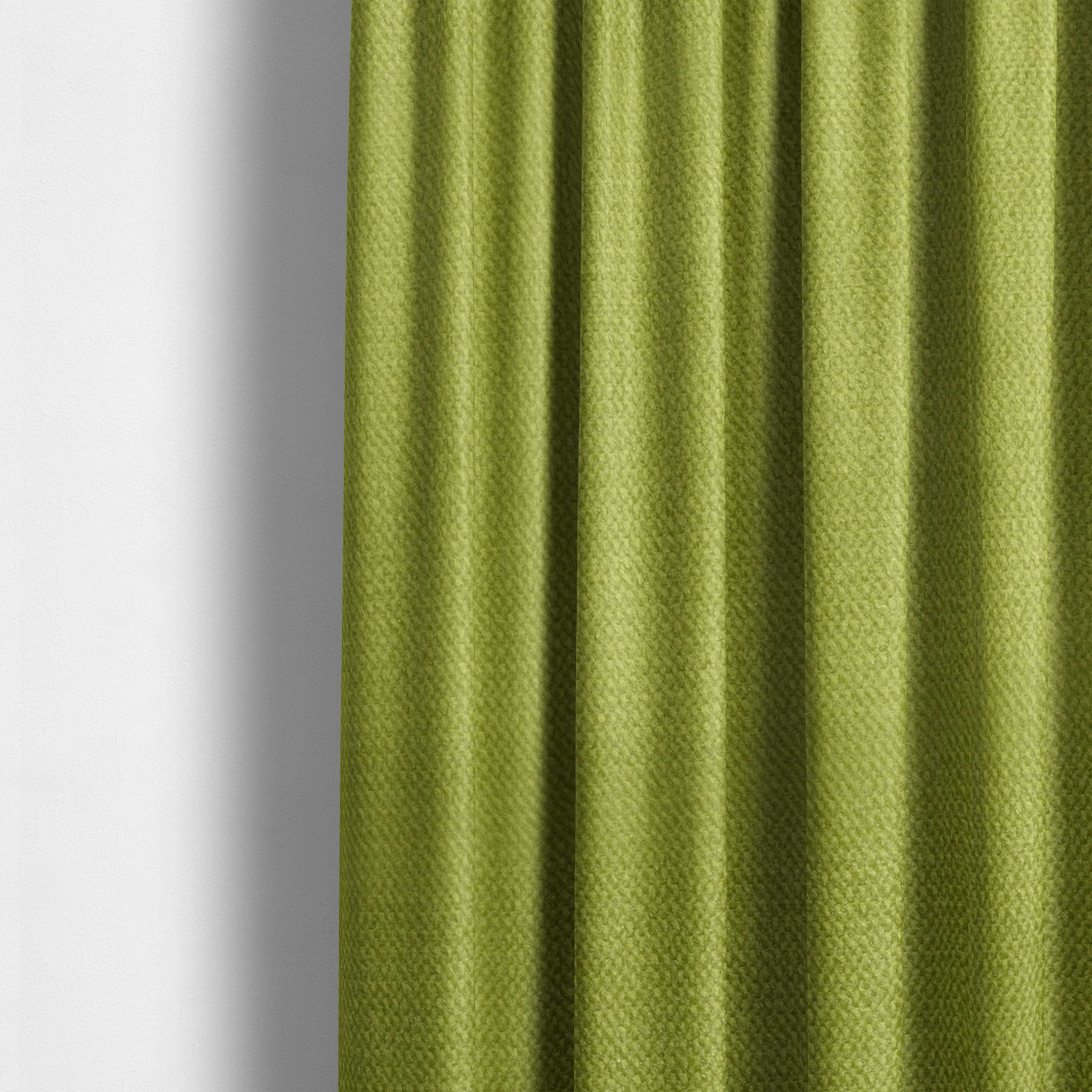 Muscat Plain Velvet Material Lime Green Colour Upholstery Fabric CTR 1995 Curtains Yorkshire Fabric Shop