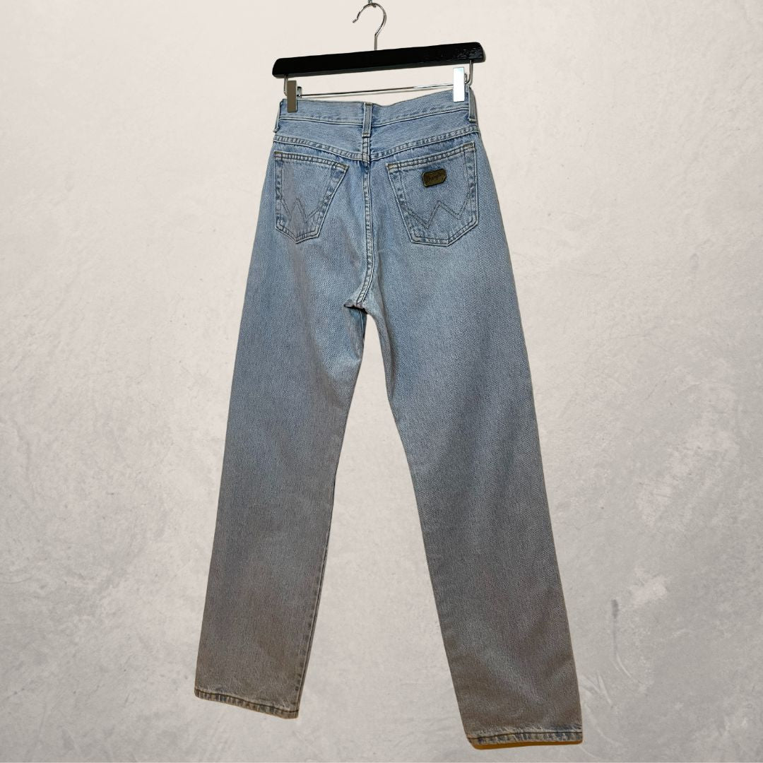 WRANGLER light blue wash hi waist jeans SIZE 26 – Revive Haarlem