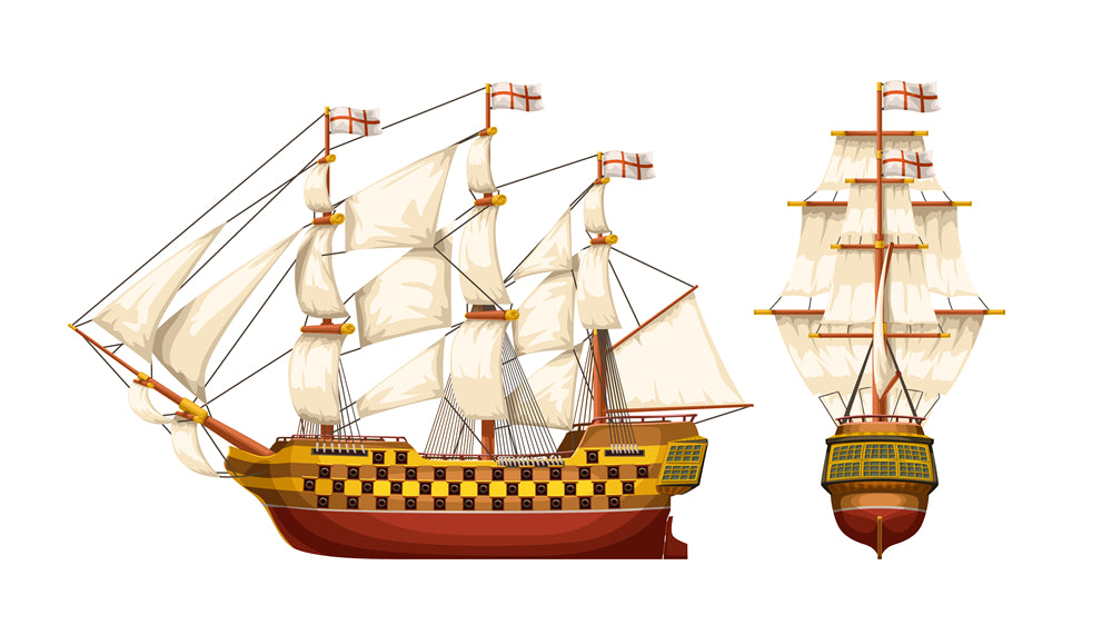 Ship Sketch Elements image vector