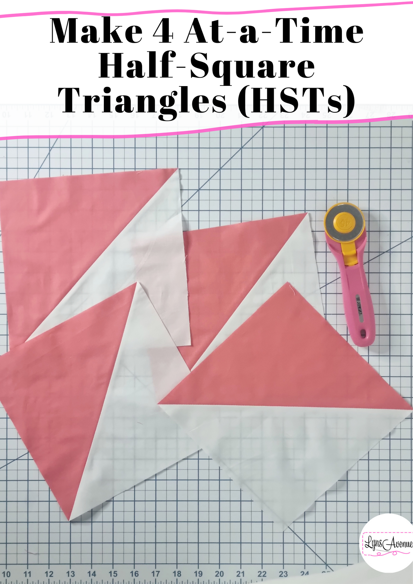 how to make 4-at-a-time half-square triangles