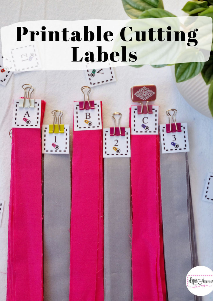 Cutting Labels to help organise your fabric pieces