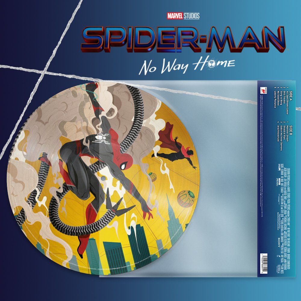 Spider-Man Across the Spider-Verse Vinyl Record Soundtrack 2 LP Color  Marvel