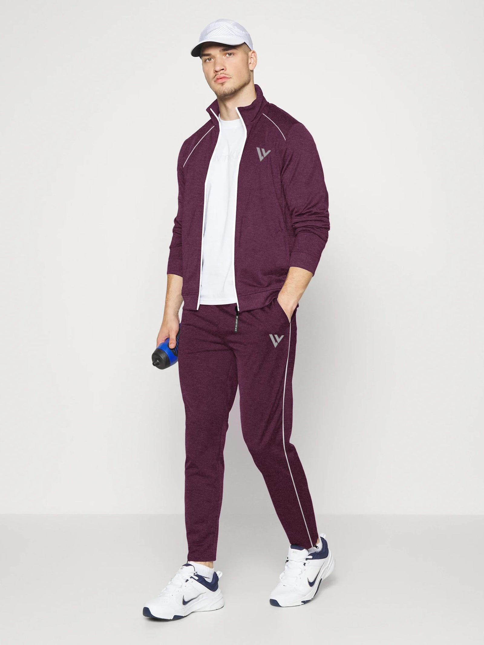 Louis Vicaci Fleece Zipper Tracksuit For Men-Dark Skin-SP272