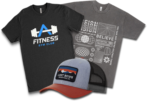 2 Custom T-Shirts and a hat bundled together