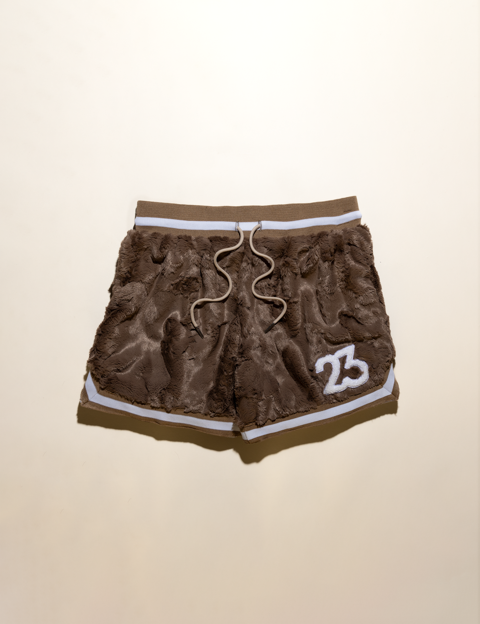 Teddy Fur Basketball Shorts - Matcha