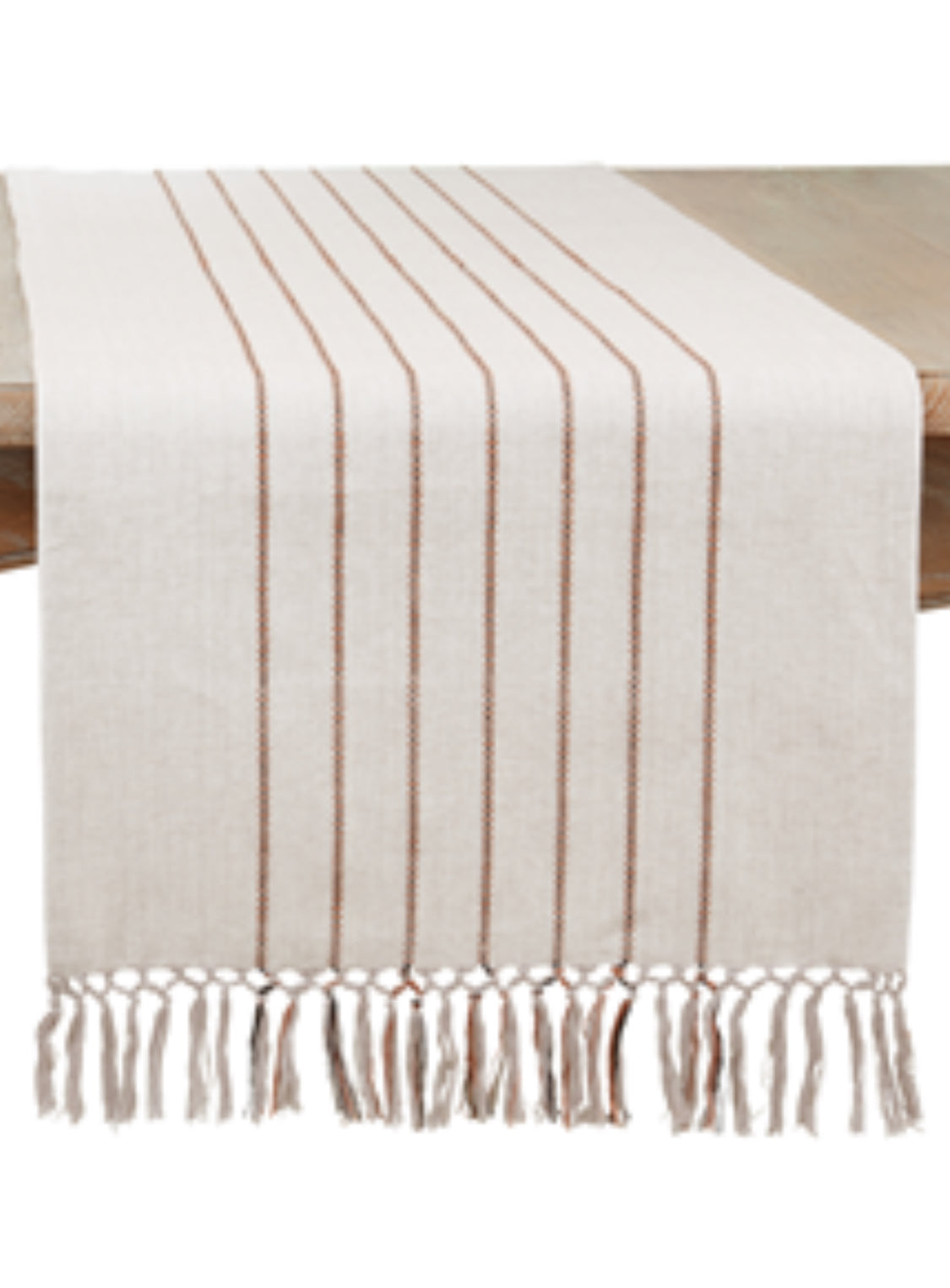 Grey Striped Table Runner-Subtle tone