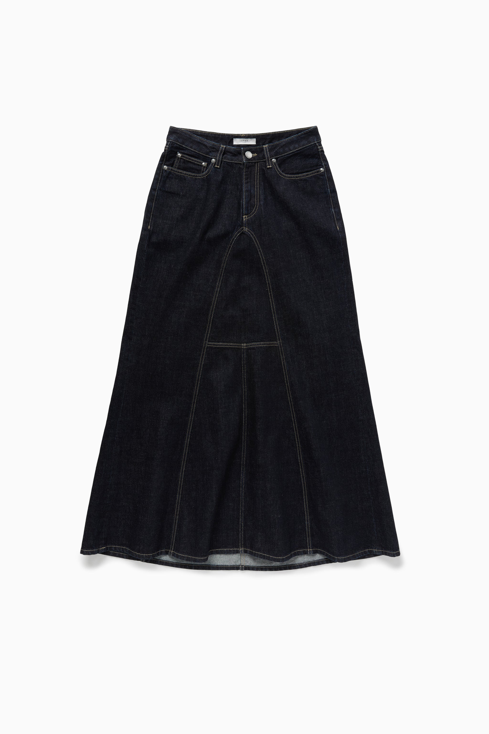 1989 Studio Flared Maxi Denim Skirt In Black