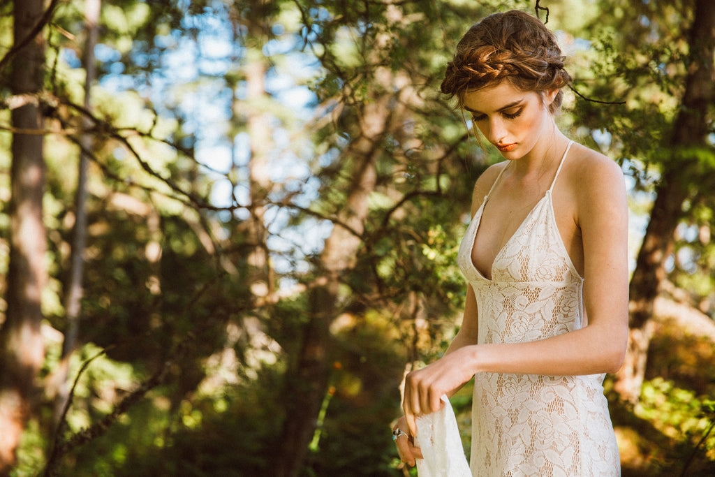 Sexy Backless beach wedding dress by Elika In Love.