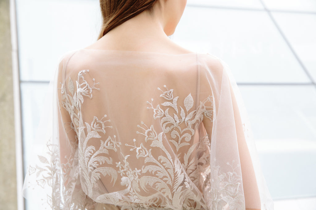 Elle Gown | Back Embroidery Detail