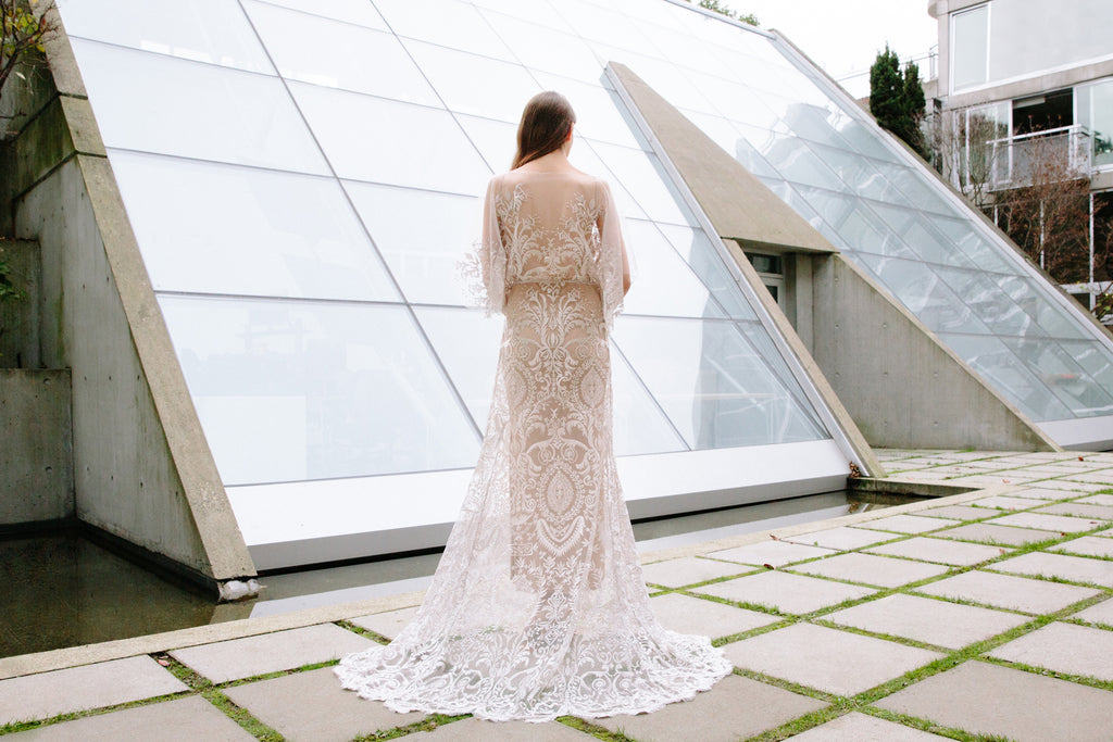 Elle Gown | embroidered wedding dress by Elika In Love