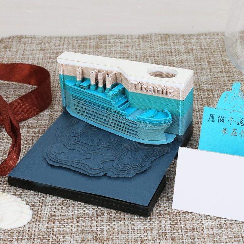 Titanic Ship Miniature Model Building 3D Note Pad - Art Memo Pad - Omo –  Rajbharti Crafts
