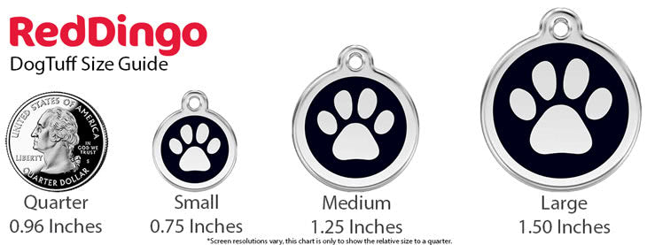 Red Dingo Pet ID Size Guide