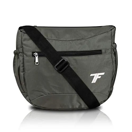 Fashion Track Grey Polyester Sling Bag