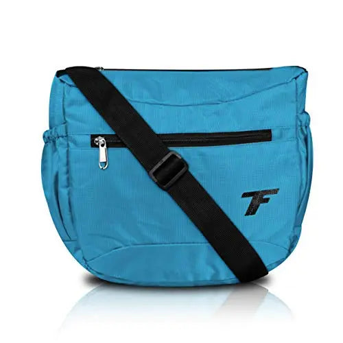 Fashion Track Blue Polyester Sling Bag