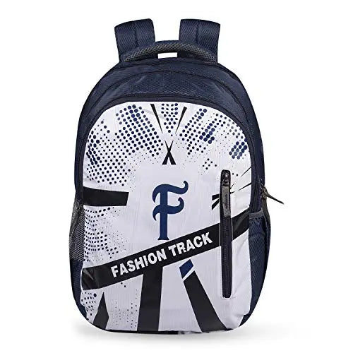 Fashion Track Polyester 15.6-inch Backpack (Blue)