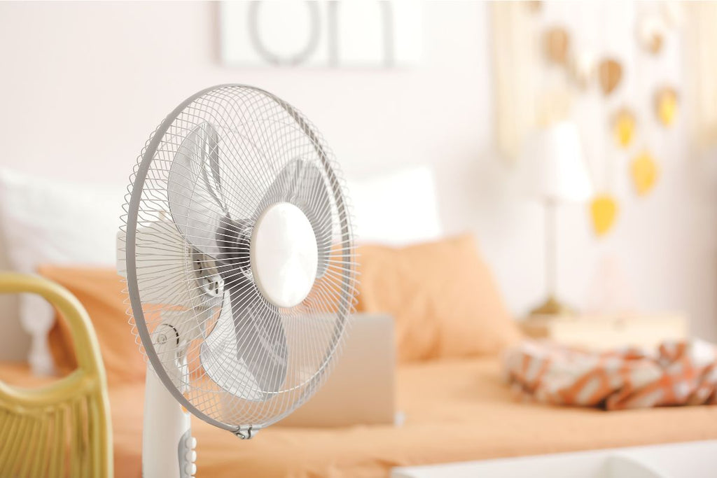 Use a fan to keep your bedroom cool for better sleep