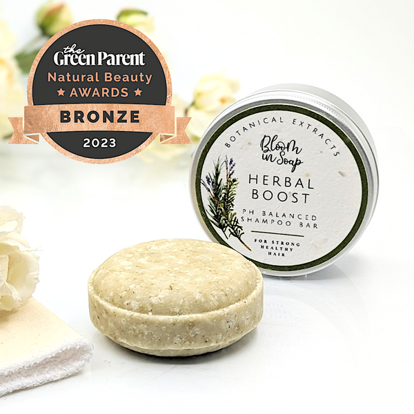 Herbal Boost solid shampoo bar award win