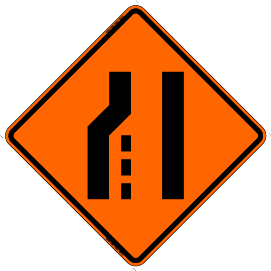 merging traffic sign from right