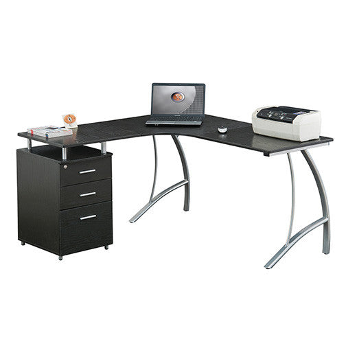 Techni Mobili L Shape Corner Desk With File Cabinet Sitting Killz
