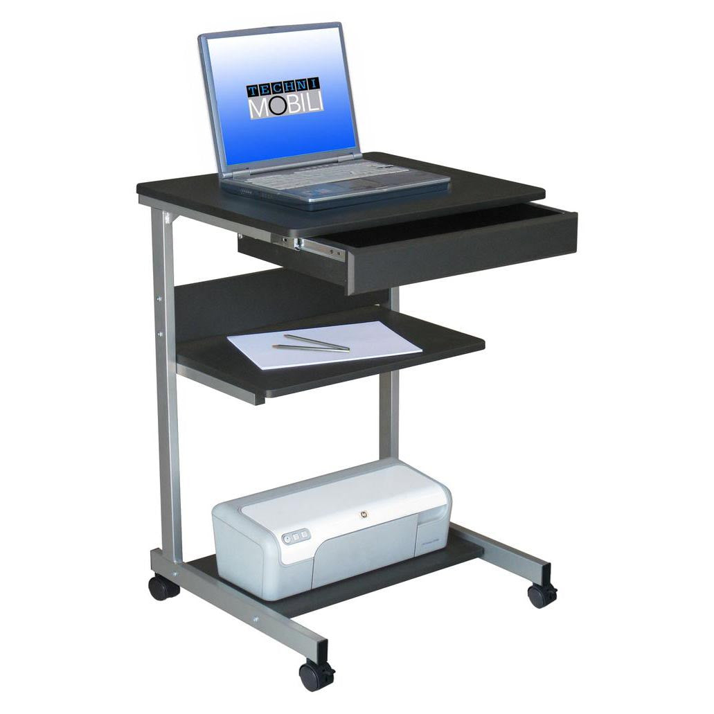 Techni Mobili Rolling Laptop Desk With Storage Sitting Killz