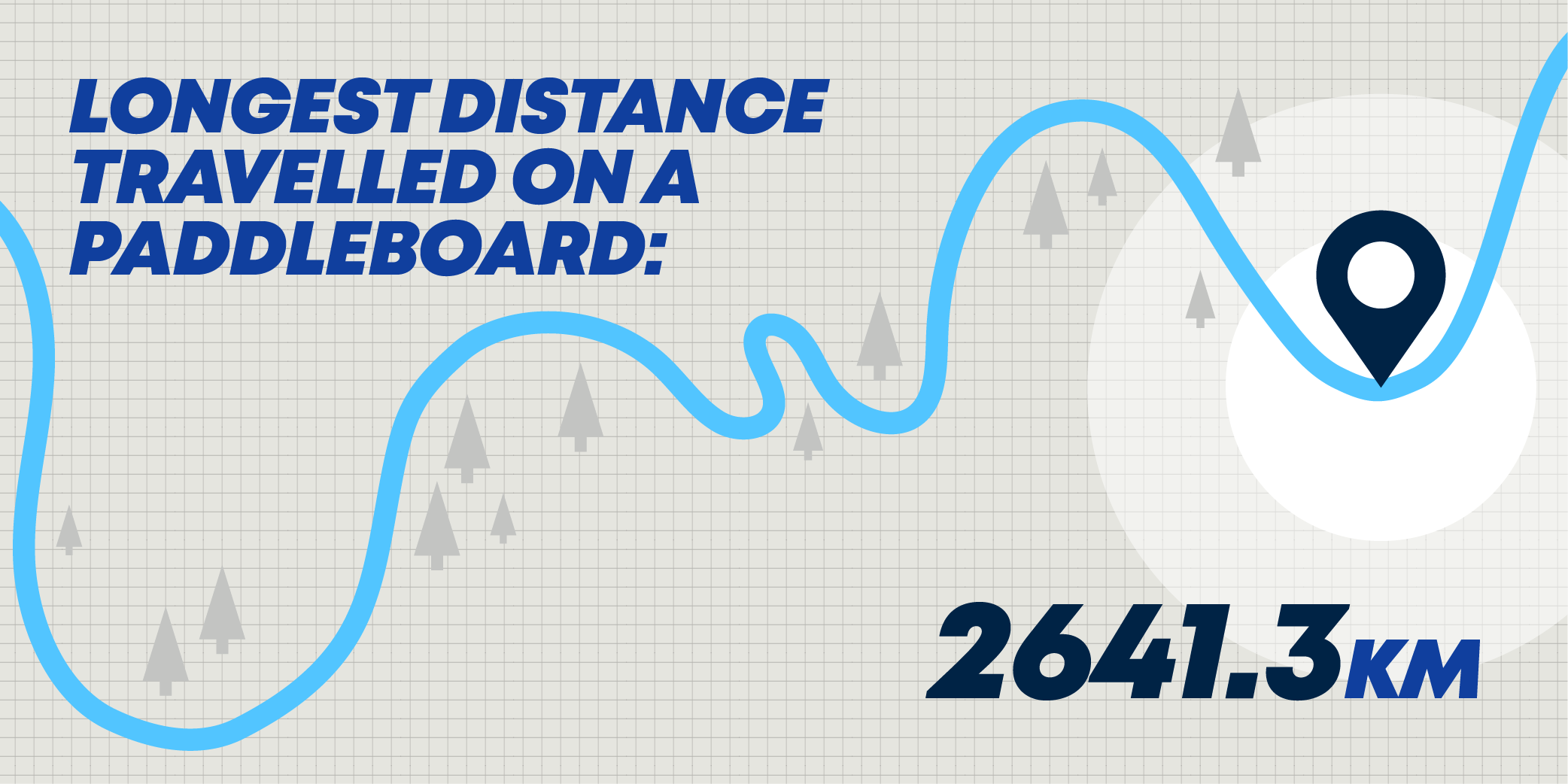 graphic about the longest distance paddled