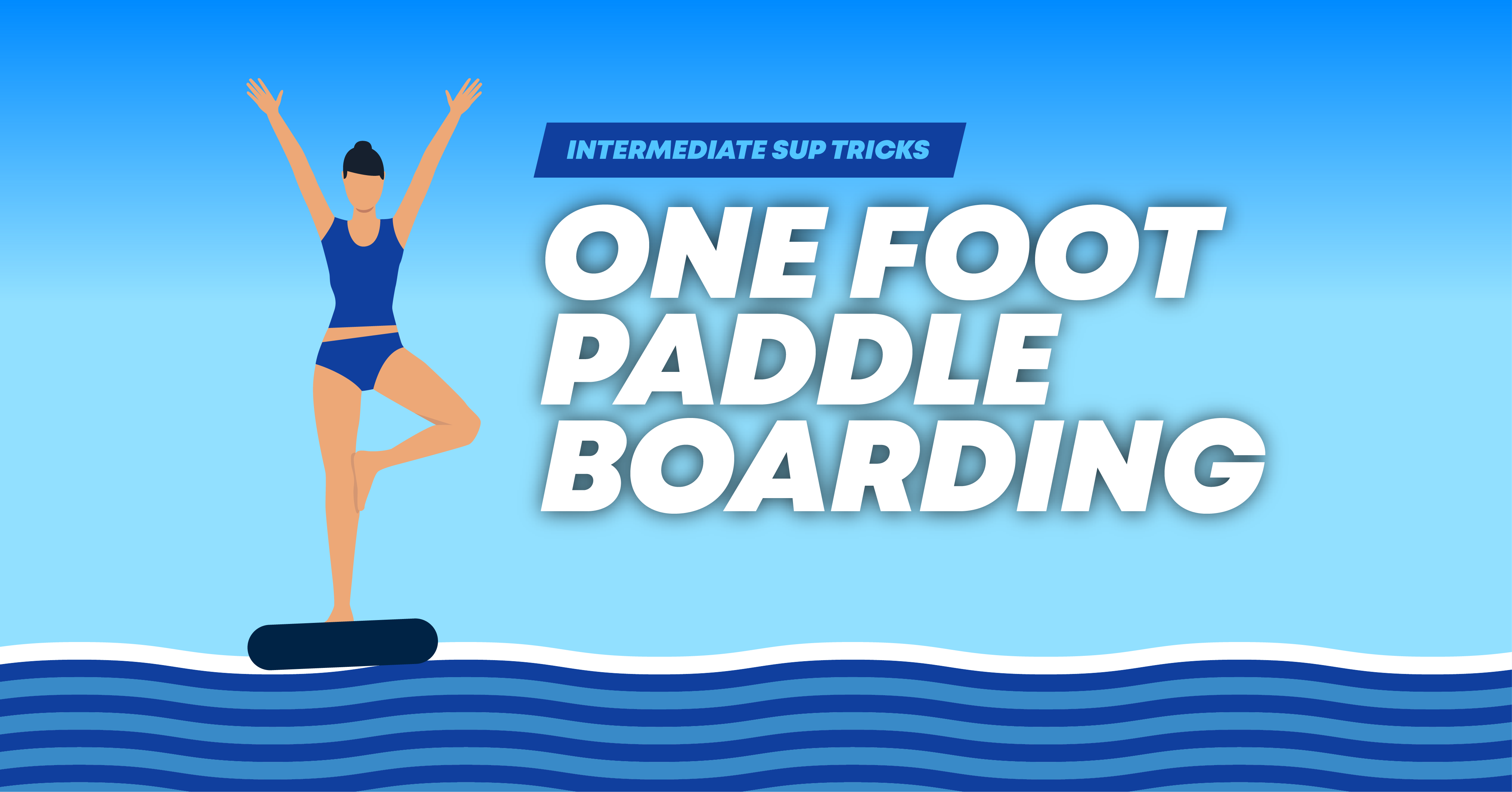 One foot paddle boarding