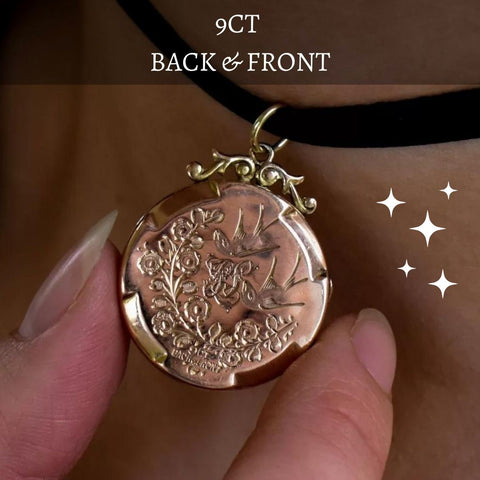 9ct back and front locket