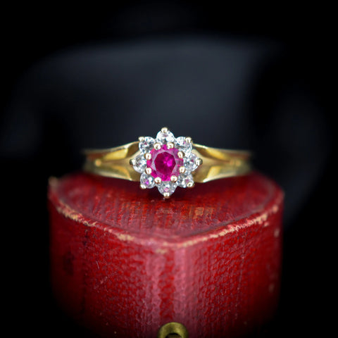 Ruby Halo Ring