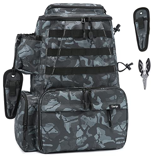 Bassdash Waterproof 3600 Tackle Backpack With Rod Holder Tactical Bag For  Fishing Hiking Camping
