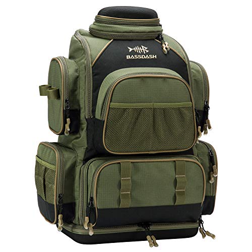 FEIWOOD GEAR Fishing Tackle Backpack with 4 Tackle Boxes,Large