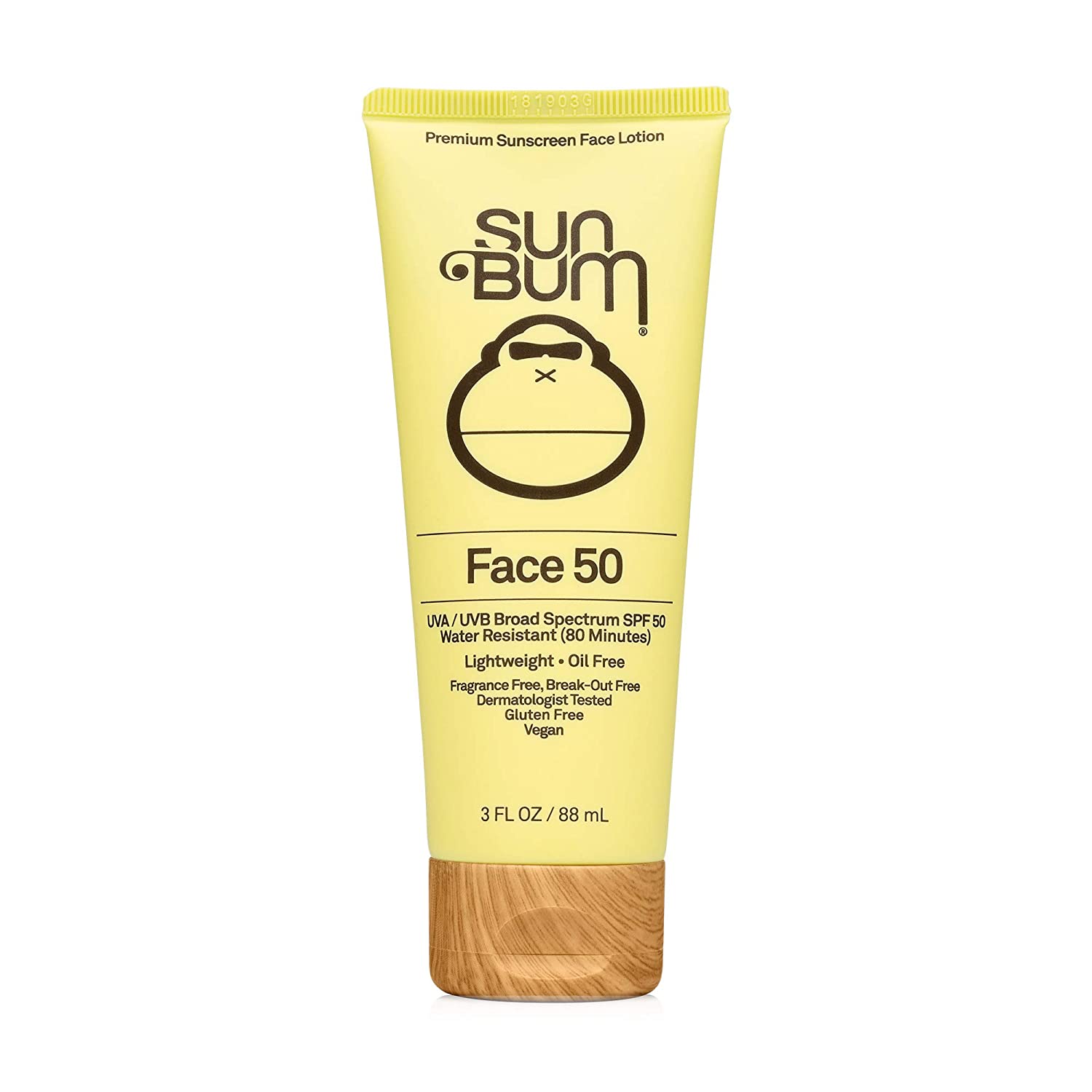 sun bum sunscreen on face