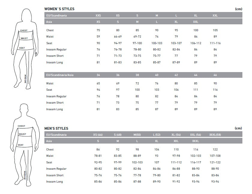 Haglofs Size Chart